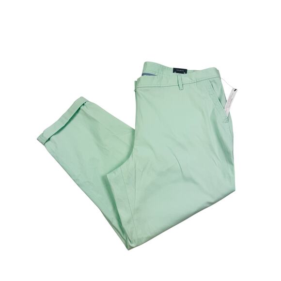 Talbots Mint Green Lightweight Preppy Cotton Relaxed Chinos Women's Size 22W - Picture 1 of 7